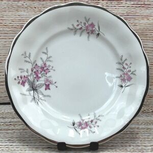 Favolina Karolina Jarolina Porcelain Salad Plate 3879‎ Floral Silver Scalloped 3